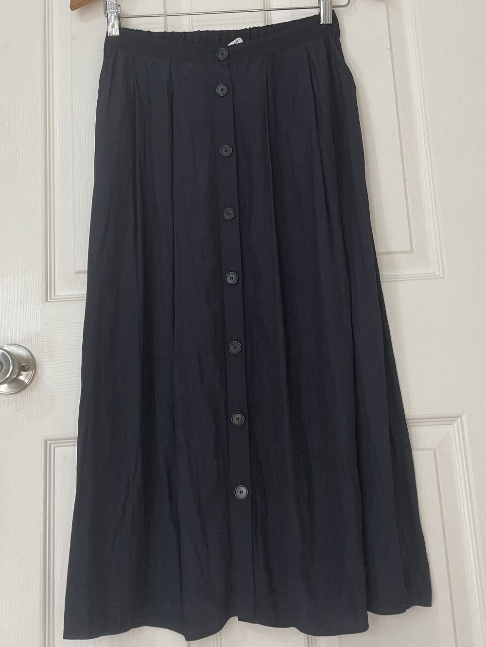 Gerard Darel Black Button-Front Midi Skirt Size S